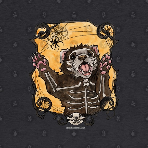 Halloween Ferret by SierraTiegsArt